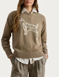 Intarsia-Knit English Setter Sweater - Stickat
