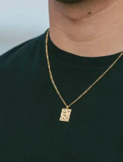 IX Rustic Square Pendant - Kedjehalsband