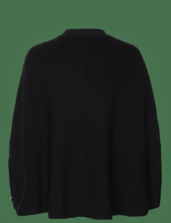 Jane Organic Cotton/Cashmere Rib Knit Poncho - Ponchos & capes