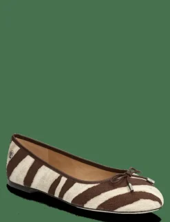 Jayna Zebra-Print Canvas Flat - Ballerinas