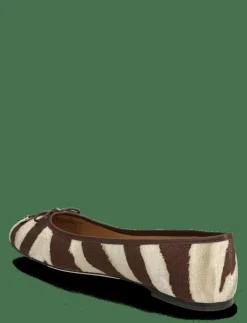 Jayna Zebra-Print Canvas Flat - Ballerinas