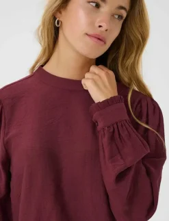 KArea Solid Blouse - Långärmade blusar