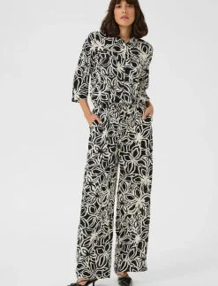 KAsanne Plain Weave Jumpsuit Printe - Jumpsuits