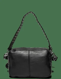 Kendra Bag Black Leather Look - Axelremsväskor