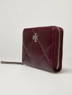 Kira Diamond Quilt Distressed Small Zip Around Wallet - Plånböcker