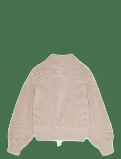KNITTED CROPPED BOMBER - Mellanlager