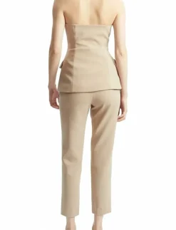 KYLIAN BUTTON FRONT TOP - Linnen