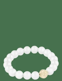 Laney elastic pearl brace g/white - S/M - Pärlarmband