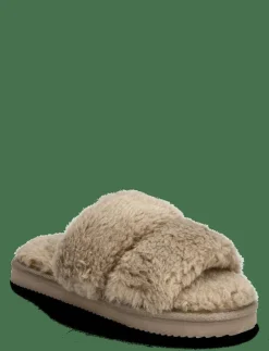LAUREN FAKE FUR SLIDE - Inneskor