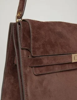 Lee Radziwill Suede Large Shoulder Bag - Handväskor