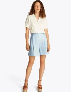 LINEN MIX PLEATED SHORT - Casual shorts