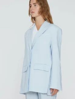 Linen Slit Blazer - Enkelknäppta kavajer