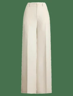 Linen-Blend Twill Wide-Leg Pant - Vida byxor