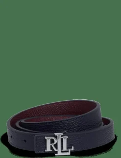 Logo Reversible Leather Skinny Belt - Skärp
