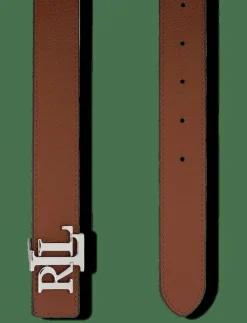 Logo Reversible Pebbled Leather Belt - Skärp