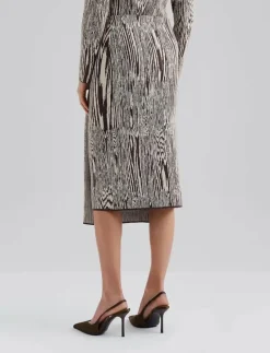 Lois Jacquard Knitted Wrap Midi skirt - Midi kjolar