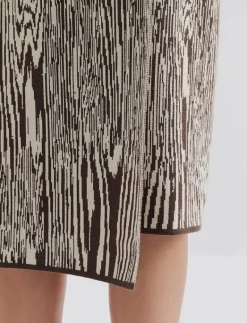 Lois Jacquard Knitted Wrap Midi skirt - Midi kjolar