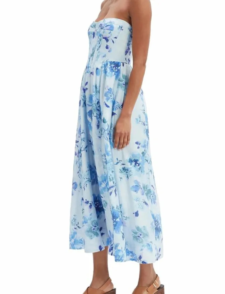 LOLA CORSET MIDI DRESS - Midiklänningar