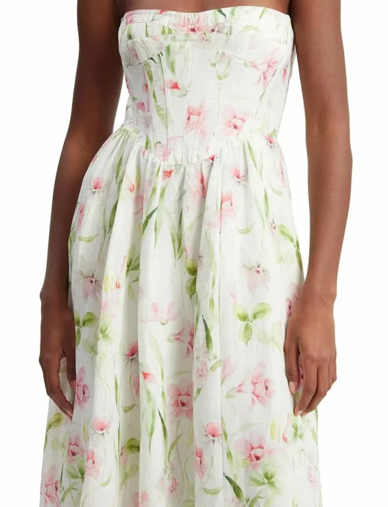 LOLA CORSET MIDI DRESS - Midiklänningar