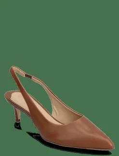 Lolah Burnished Leather Slingback Pump - Pumps