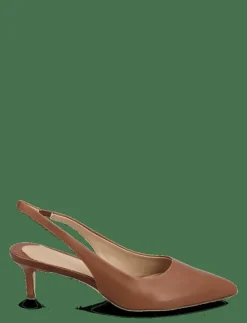 Lolah Burnished Leather Slingback Pump - Pumps
