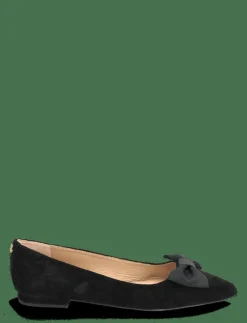 Londyn Bow-Trim Suede Ballet Flat - Ballerinas