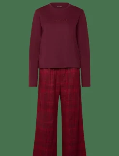 LS TEE FLANNEL PANT SET - Pyjamas