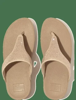 LULU CRYSTAL EMBELLISHED TOE-POST SANDALS - Platåsandaler