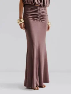 Majori Ruched Jersey Maxi Skirt - Maxikjolar