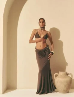 Majori Ruched Jersey Maxi Skirt - Maxikjolar