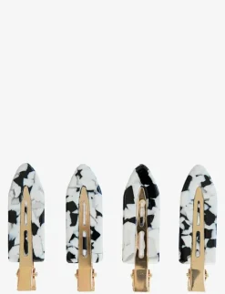 Make up clips 4-p black/white - Hårnålar