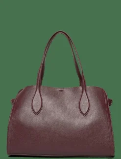Medium bag with beaten leather effect - Handväskor