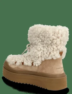 MELLOW SHEARLING LACE UP BOOT - Kängor