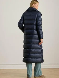 Metallic Funnelneck Down Maxicoat - Dunkappor