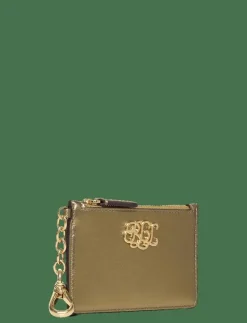 Metallic Nappa Leather Zip Card Case - Korthållare