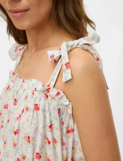 MLORA LIA STRAP WO TOP 2F - Linnen