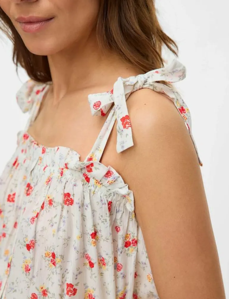 MLORA LIA STRAP WO TOP 2F - Linnen