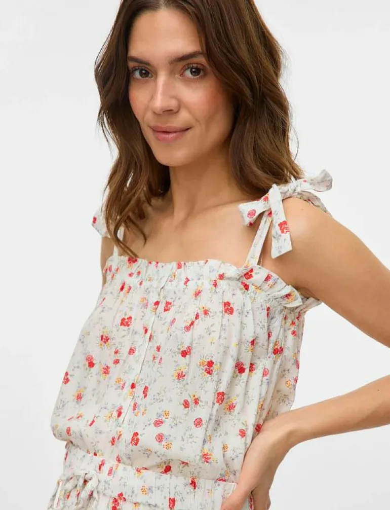 MLORA LIA STRAP WO TOP 2F - Linnen