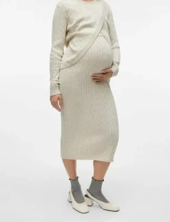 MLRAYA KNIT MIDI SKIRT HW - Midi kjolar