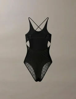 MONOGRAM MESH BODYSUIT - Bodies & slips