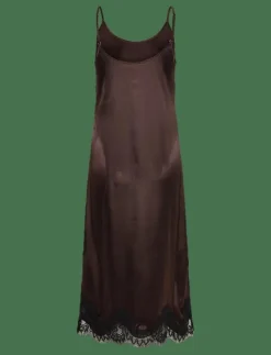 NMCELESTE S/L SATIN LACE DRESS - Midiklänningar