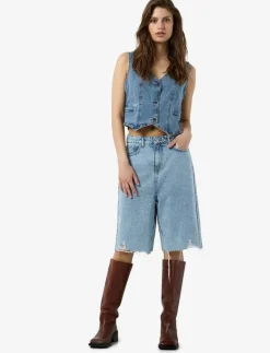 NMJYTTE NW STRAIGHT SHORTS AZ385LB FWD - Jeansshorts