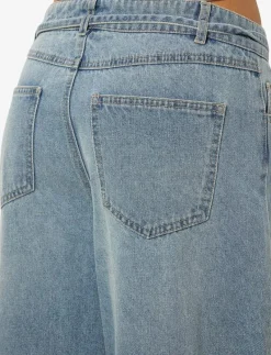 NMMAISY NW BELT LOOSE JEANS BS031LB - Vida byxor