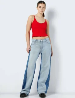 NMRINNA NW WIDE JEANS COLORBLOCK - Vida byxor