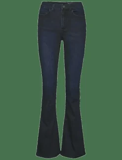 NMSALLIE HW FLARE JEAN VI241DB FWD NOOS - Utsvängda jeans