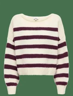 OLMAYA LIFE L/S BOATNECK PULL KNT - Stickat