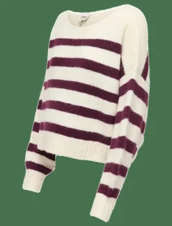 OLMAYA LIFE L/S BOATNECK PULL KNT - Stickat