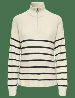 OLMIBI L/S HIGHNECK ZIP PULLOVER KNT - Stickat