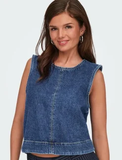ONLDORSI S/L TOP DNM SIK - Jeansvästar
