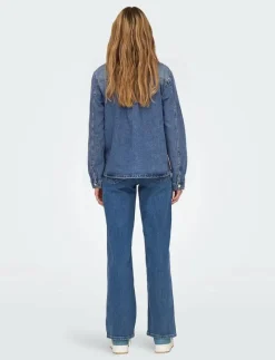 ONLELLA L/S POCKET SHIRT TAI519 DNM NOOS - Jeansskjortor